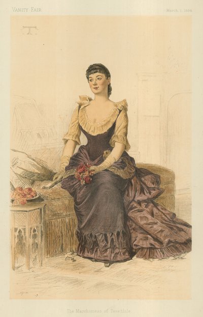 La Marchesa di Tweeddale, 1 marzo 1884, caricatura di Vanity Fair da Theobald Chartran